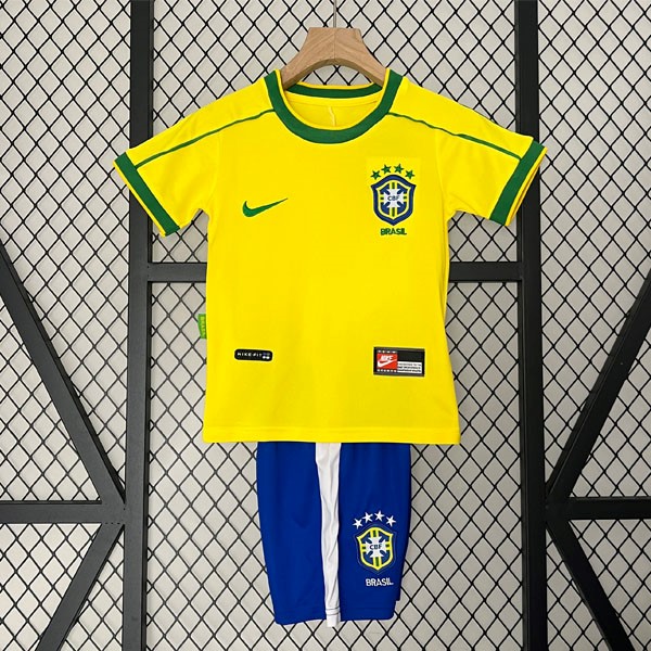 Camiseta Brasil Primera equipo Retro Niño 1998